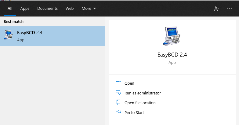 Buka Aplikasi EasyBCD di Windows
