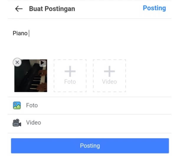 Buat Status Video Facebook