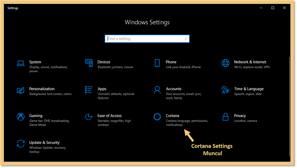 Contoh Cortana Aktif di Windows 10