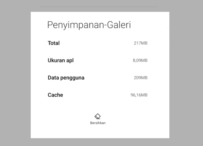 Contoh Menghapus Data Galeri