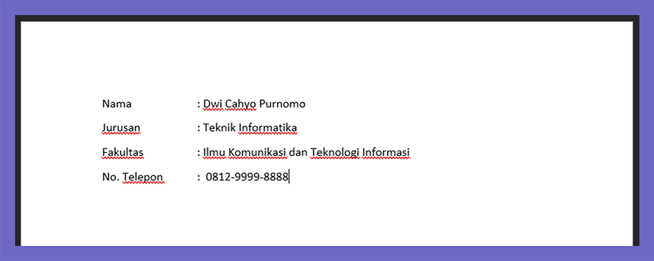 Contoh Hasil Titik Dua Rapih Dengan Ruler