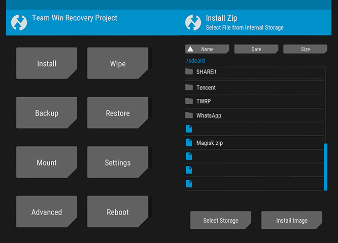 Contoh Install Magisk