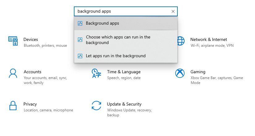 Menu Untuk Buka Setting Background Apps