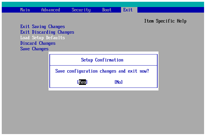 Opsi Load BIOS ke Default