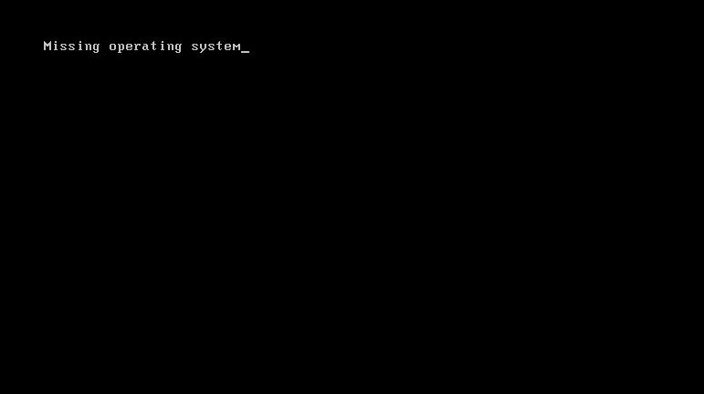 Pesan Missing Operating System