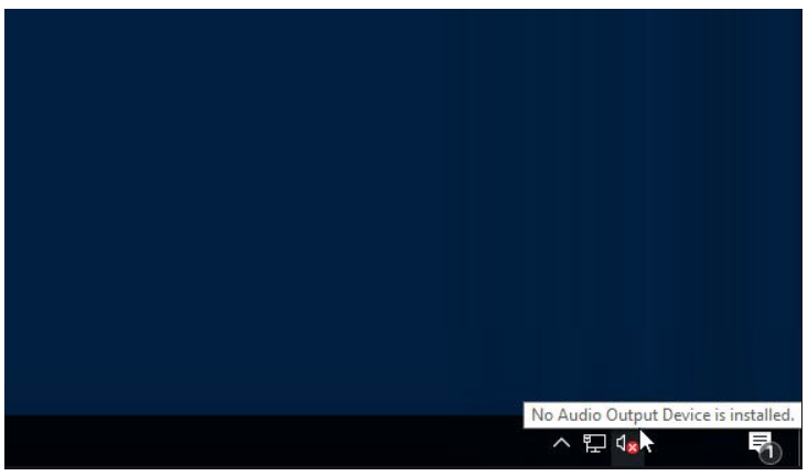 Contoh Pesan No Audio Output di Windows