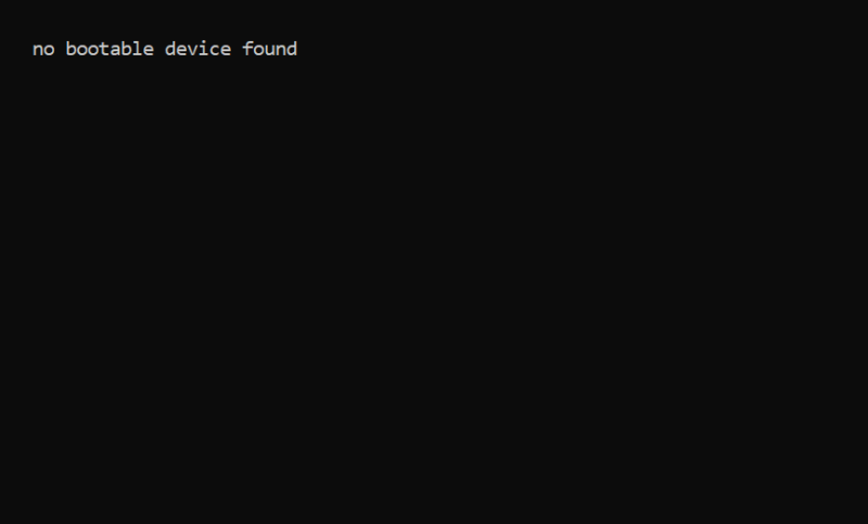 easybcd not bootable device found
