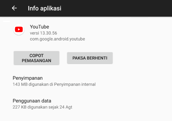 Hapus Youtube Sementara di HP