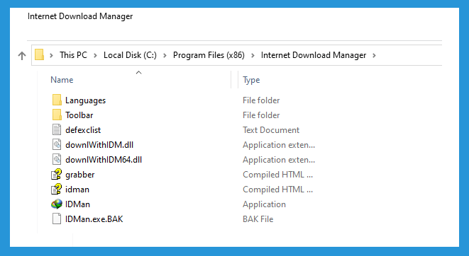 Folder IDM di Windows