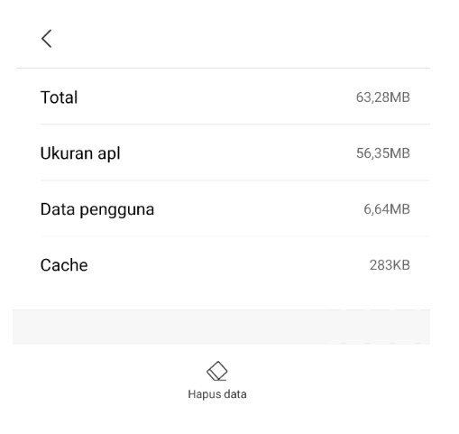 Menu Hapus Data