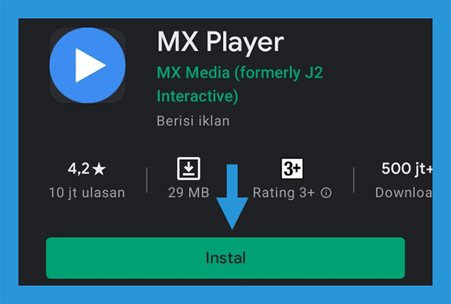 Install Aplikasi MXPlayer di HP