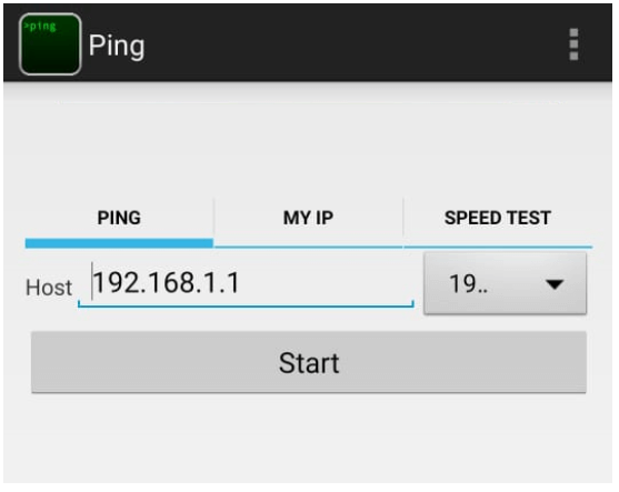 Lakukan Koneksi Ping di Android
