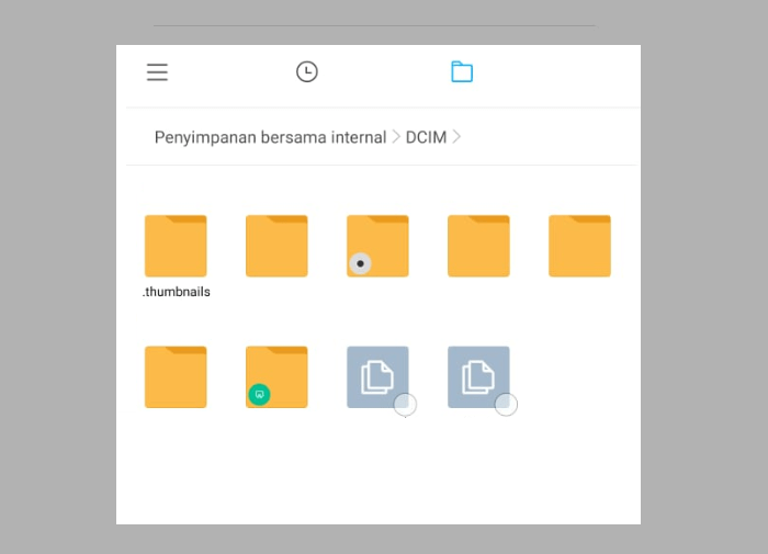 Contoh Folder Thumbnail HP