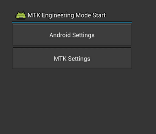 Setting MTK Engineering