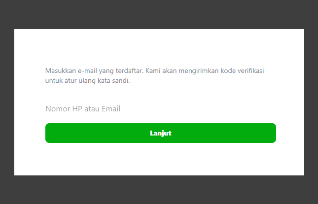 Masukkan Email di Form Tokopedia