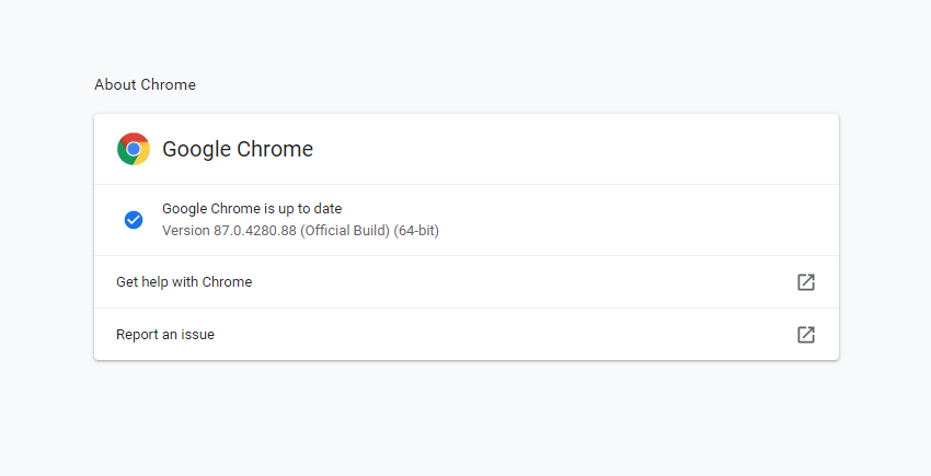 Update di Google Chrome