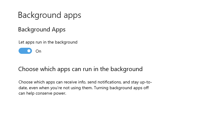 Setting Background Apps di Windows