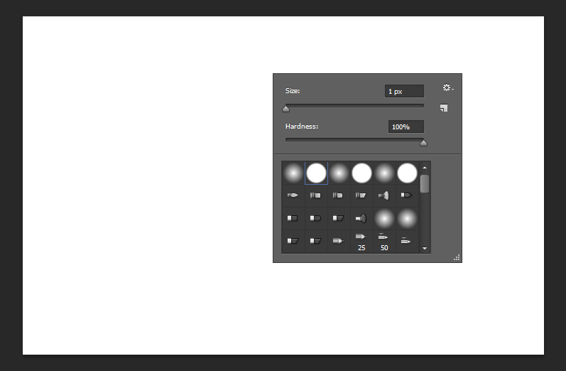 Mengatur Setting di Brush Tools