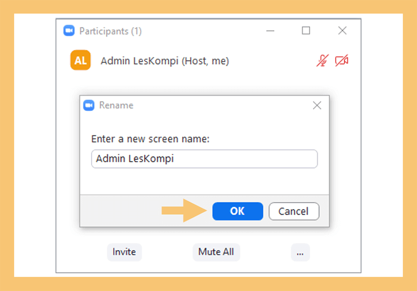 Mengganti Nama Akun di Zoom PC