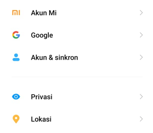 Setelan Google di HP