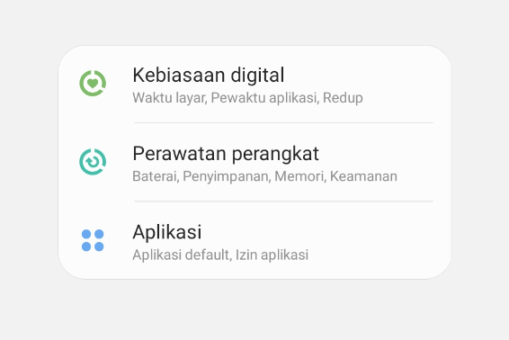 Opsi Aplikasi Samsung