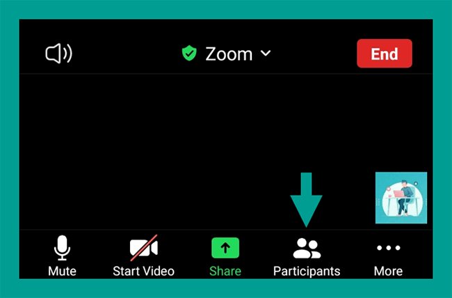 Opsi Participants di Zoom Android