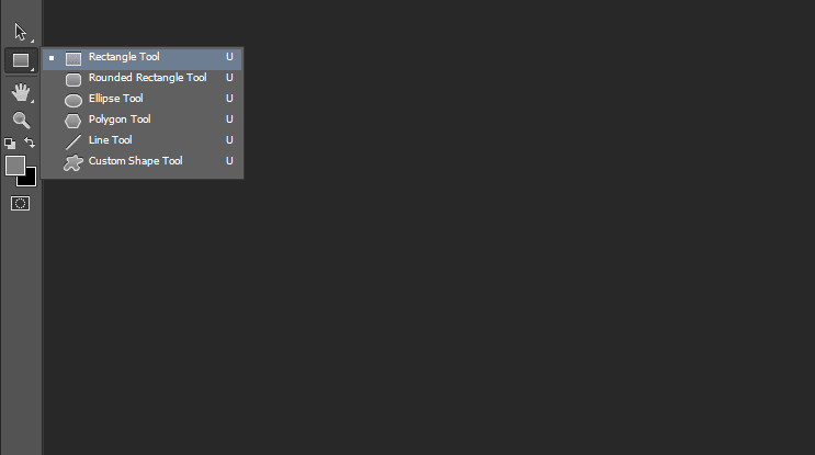 Menu Rectangle Tool di Photoshop