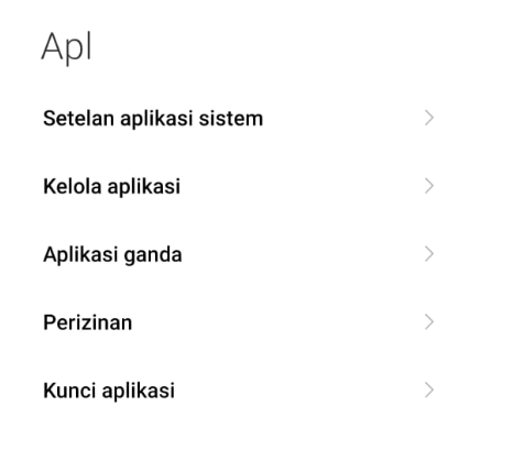 Opsi Kelola Aplikasi Xiaomi