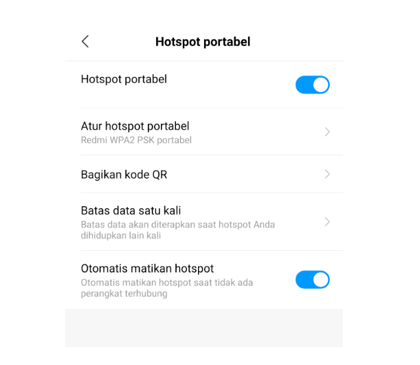 Halaman Hotspot HP