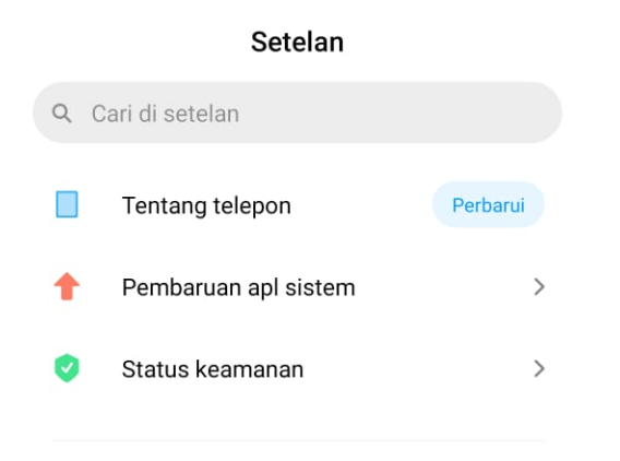 Menu Tentang Telepon