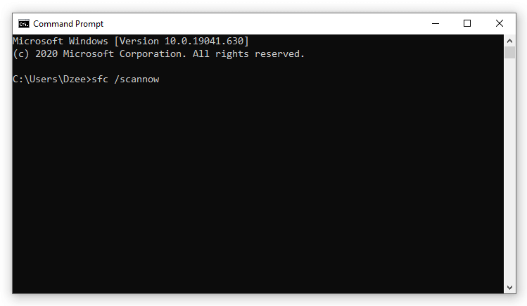 Perintah Scan di Command Prompt