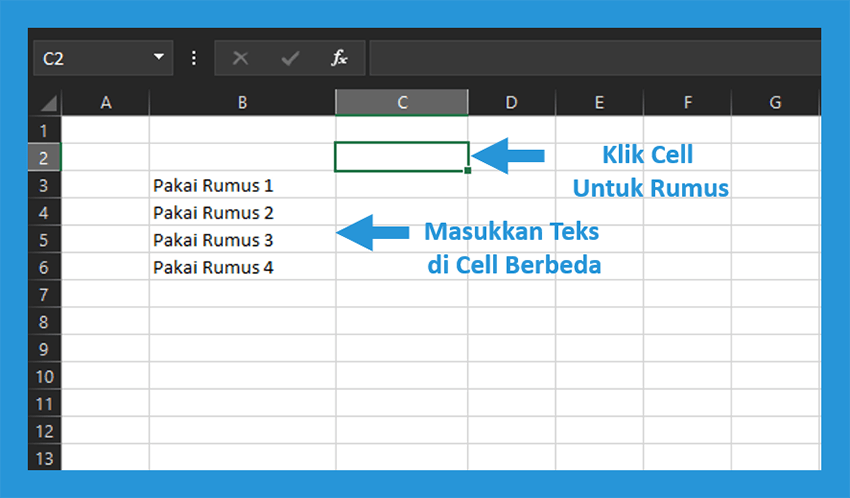 Pilih Kolom Rumus di Excel