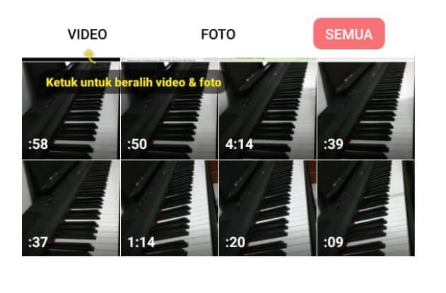 Memilih Video Untuk Edit di Inshot