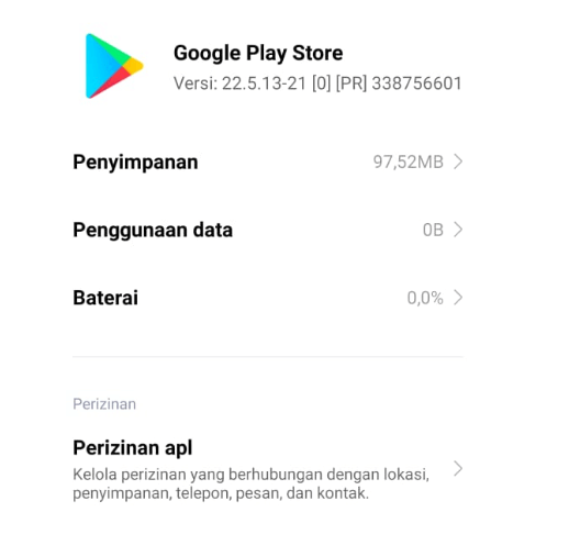 Menu Penggunaan Data