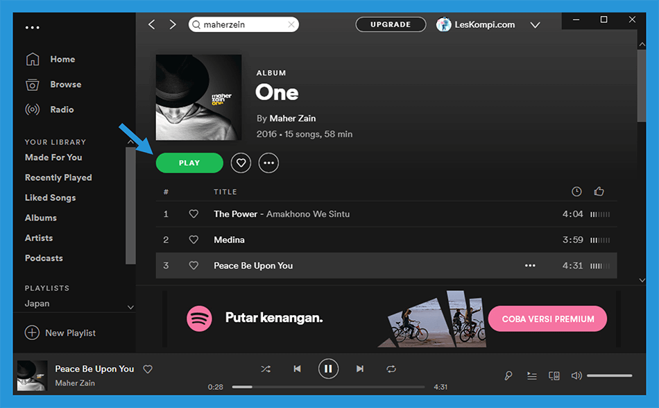 cara di spotify