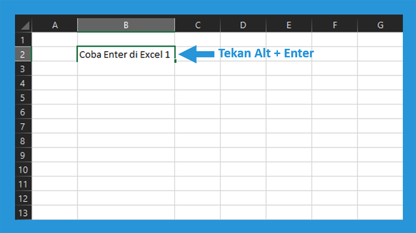 Alt dan Enter di Excel