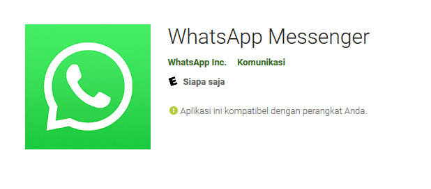 WhatsApp di Playstore HP