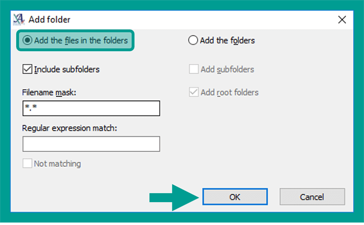 Opsi Add Folder Advanced Renamer