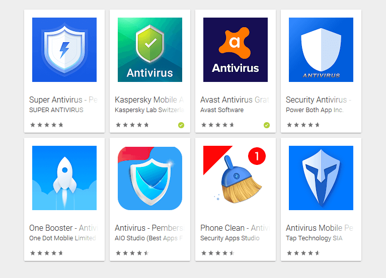 Aplikasi Antivirus di Google Playstore