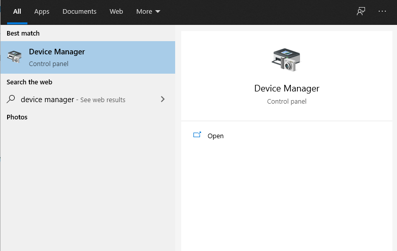 Menu Device Manager