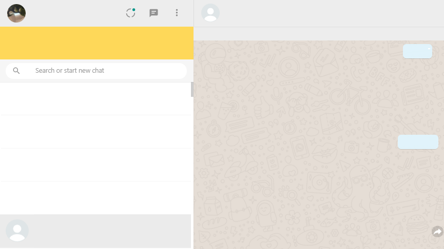 Contoh Tampilan WA Web