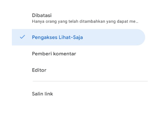 Setting ke Pengakses