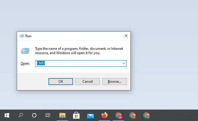 Buka CMD di Run Windows