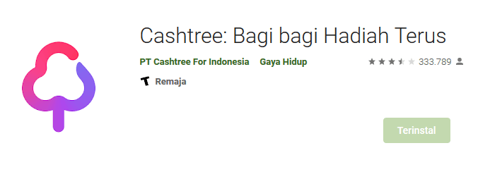 Contoh Cashtree di Playstore