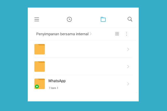 Contoh Folder WA di Internal HP
