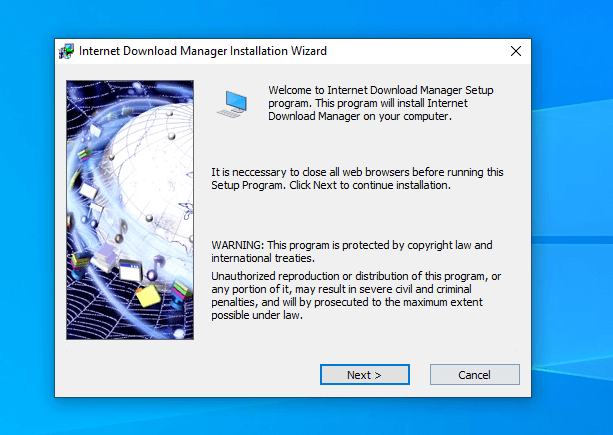 Contoh Install IDM