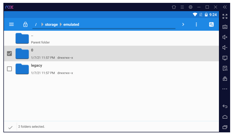 Buka Folder Emulator