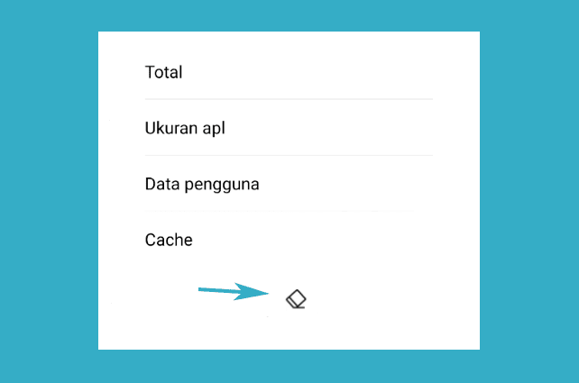 Opsi Hapus Cache Aplikasi