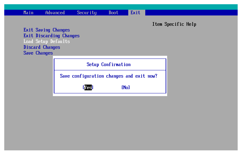 Load Defaults Pengaturan BIOS
