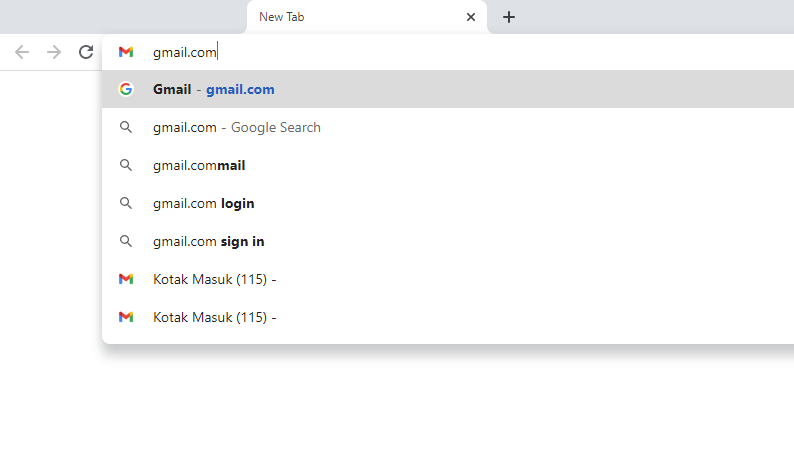 Buka Situs Gmail di Browser